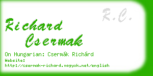 richard csermak business card