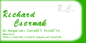 richard csermak business card